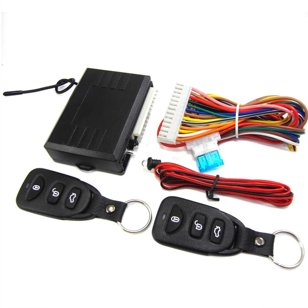 Universal Keyless Entry System Start Stop Button With 2 Remote Control Door Lock Locking Vehicle 12V Car Auto Remote Centrol Kit