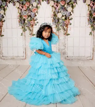 10 best sales Vestido turquesa para meninas - №8