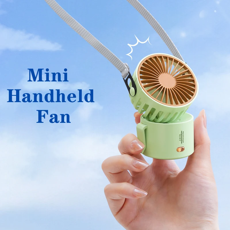 Eary Mini-handventilator met 3-snelheden Wind Krachtige luchtstroom Draagbare persoonlijke ventilator Buiten Kleine luchtkoelventilator Geschikt voor nekbureau