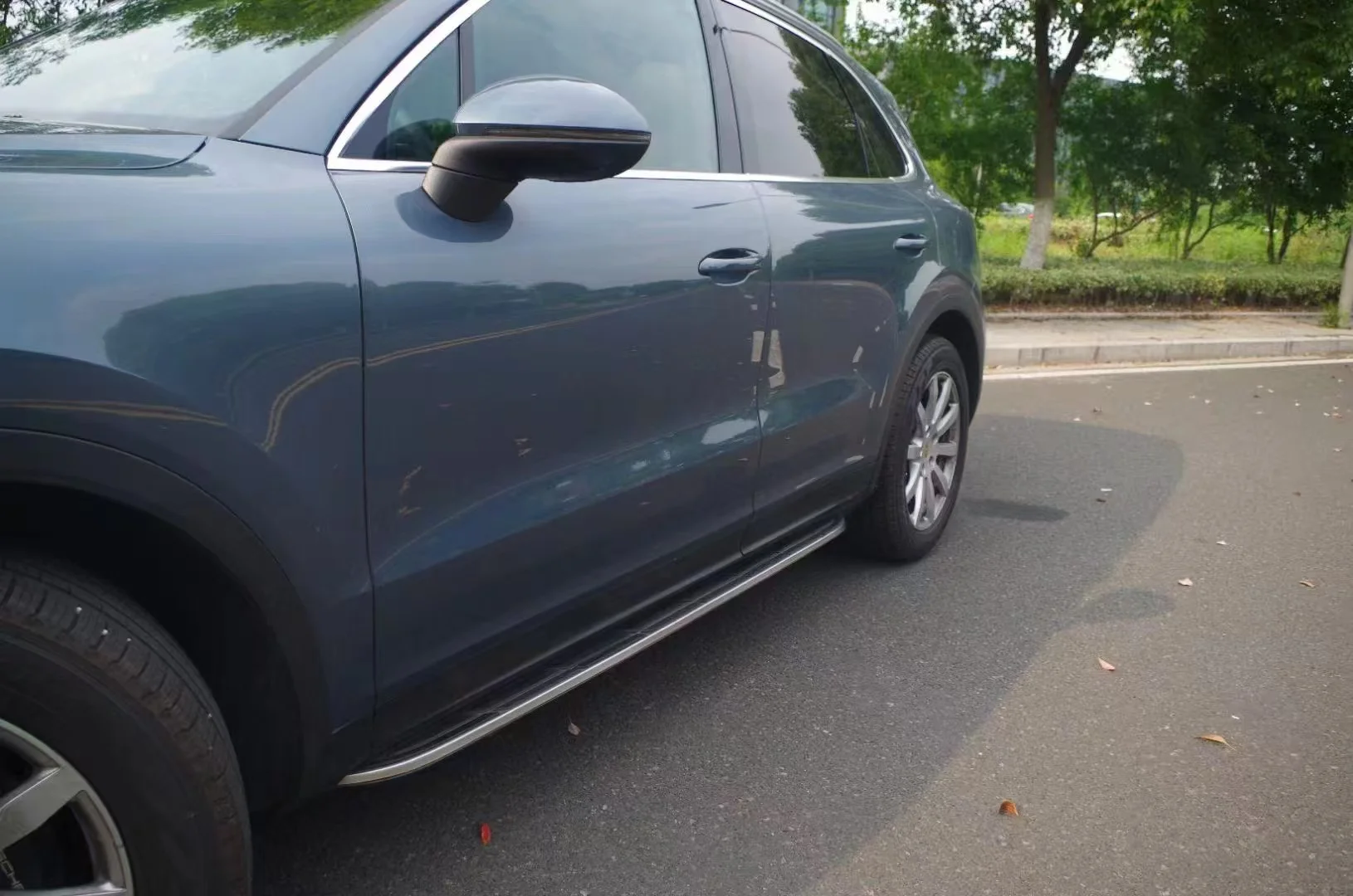 لوحة تشغيل السيارة بدواسة جانبية فاخرة باللون الأسود من سبائك الألومنيوم الأكثر مبيعًا لـ Macan 2019 #6