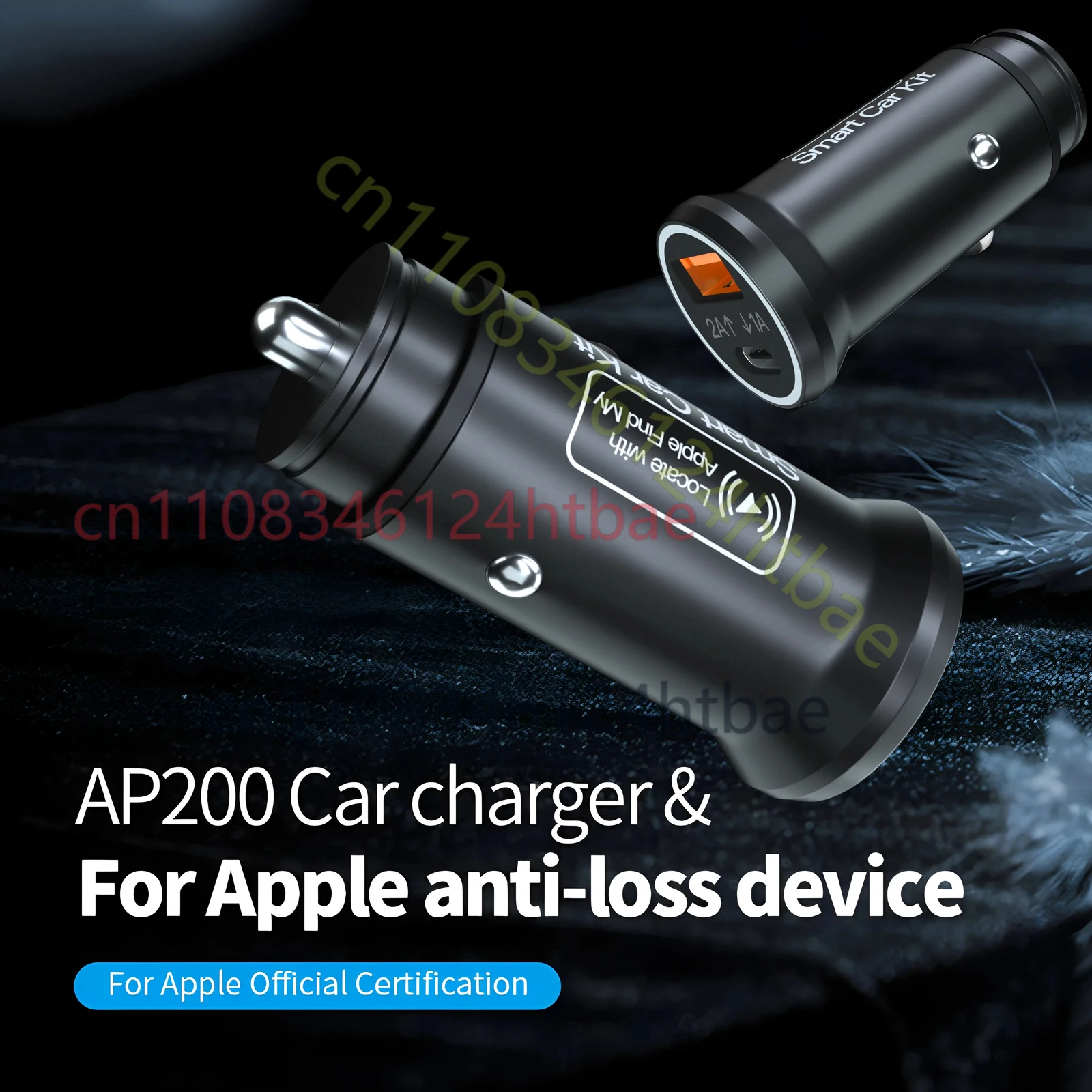 2 in 1 Car Charger USB Type C With iPhone GPS Locator Tracker（Apple Find My App）