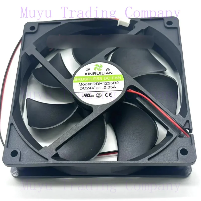 FOR Xinruilian RDH1225B2 DC 24V 0.35A 120x120x25mm 2-Wire Server Square Fan