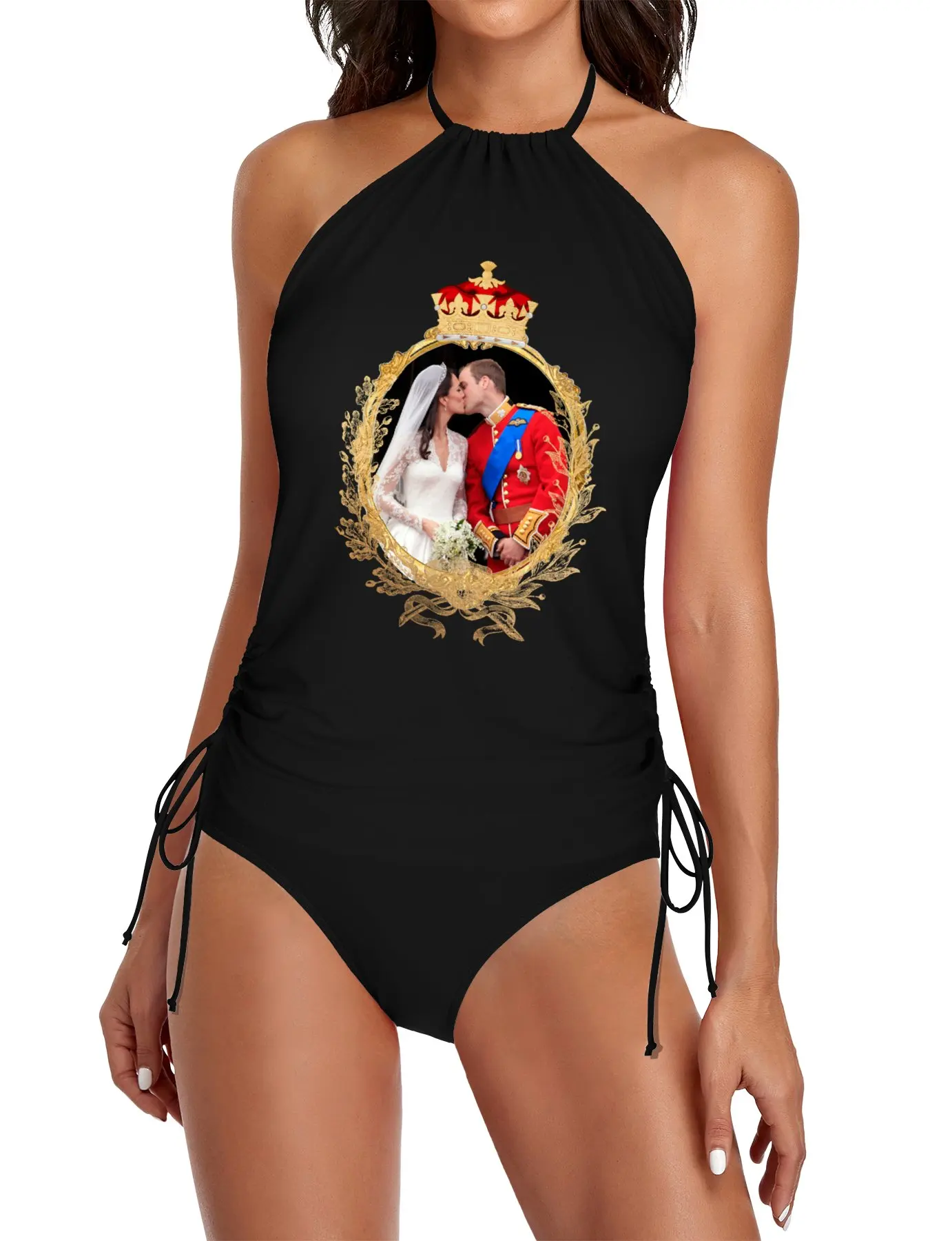 

William + Kate, Balcony Kiss Royal Wedding Split Swimsuit Set Summer sets woman Swimwear for women bikinis sets woman