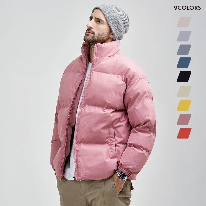 2024 Winter New Men Padded Cotton Jacket Coat Plus Size 8XL Outerwear Warm Quilted Parka All-match Loose Basic Puffer Jacket Men