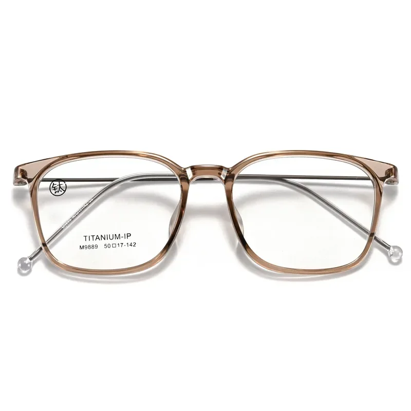 

Очки OLLYMURS Fashion, ультралегкие, из чистого титана и TR90, квадратные, оптические, с диоптриями, в ретро-стиле, оправа для мужчин и женщин, модель 988