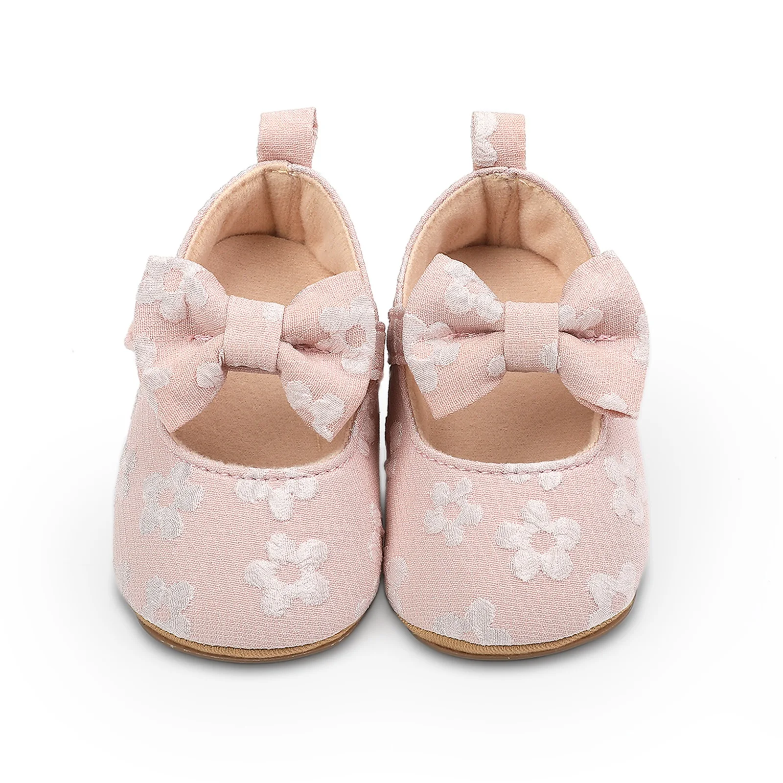 EWODOS Infant Baby Girls Casual Shoes Non-Slip Soft Soled Flower Bowknot Flats Toddler First Walker Spring Summer Princess Shoes