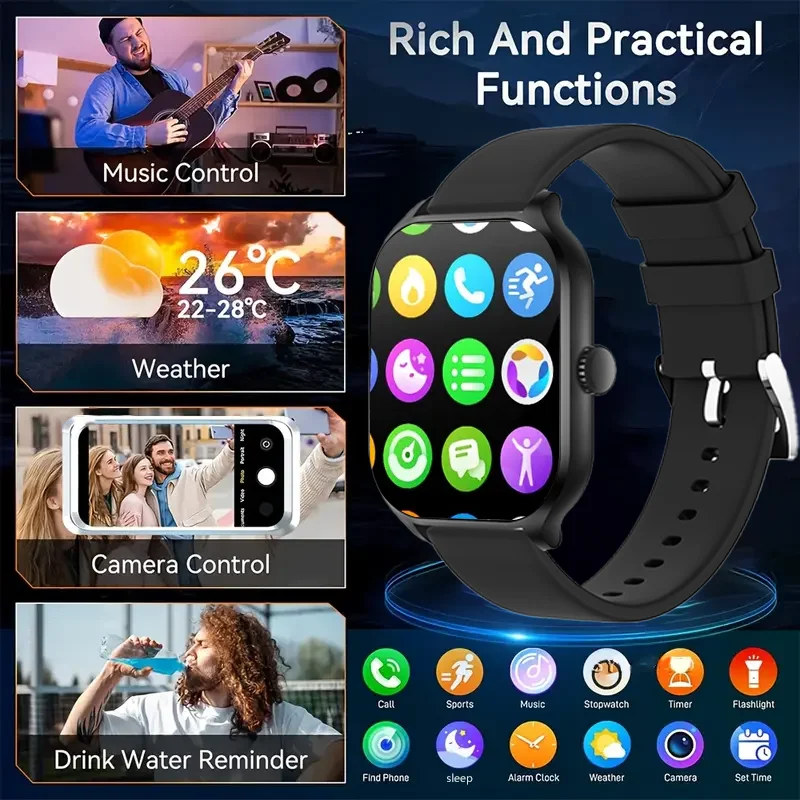 

2025 Новые Смарт-часы S13 MAX Bluetooth 1,88 дюйма с полным сенсорным экраном, подключенный телефонный плеер, музыкальный фитнес-спортивный браслет, цифровые часы