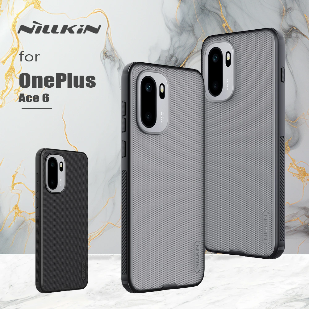 Nillkin para OnePlus Ace 6 5G funda Super Frosted Shield Pro marco suave protección dura de PC contraportada para One Plus Ace 6