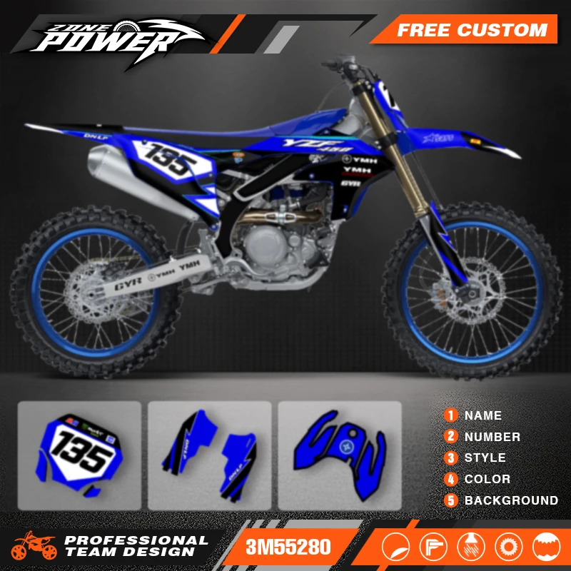 Powerzone نمط جديد لياماها YZF450 2023 2024 2025 YZF250 2024 2025 2026 دراجة نارية هدية الرسومات الشارات ملصق أطقم 01