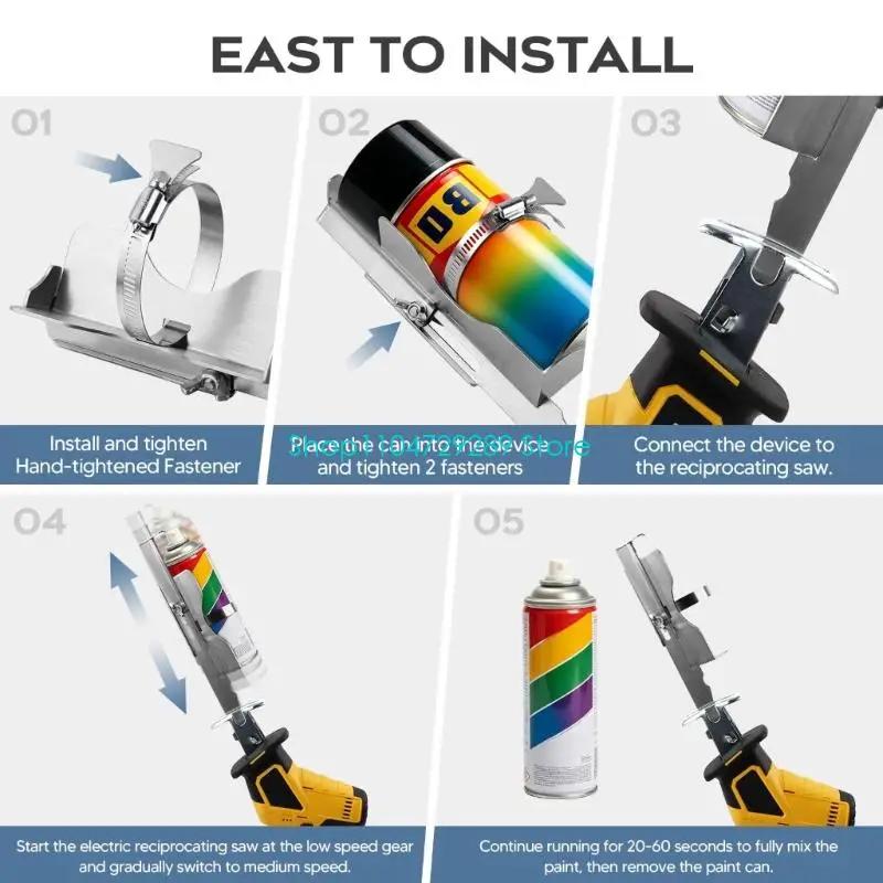 D8KE Paint Can Mixing Attachment for Touch-Up Coating Workshop Use