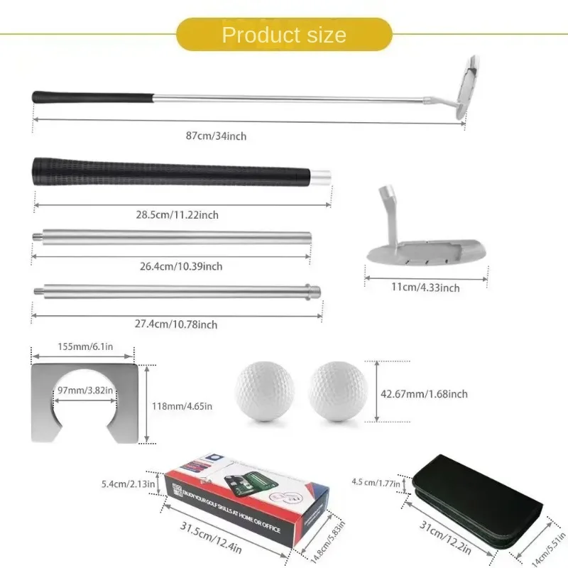 كيف صحيح جولف ثلاثة أقسام وضع المدرب انفصال سبائك الألومنيوم المزدوج الوجهين نادي رئيس هدية مجموعة صناديق الممارسة #6
