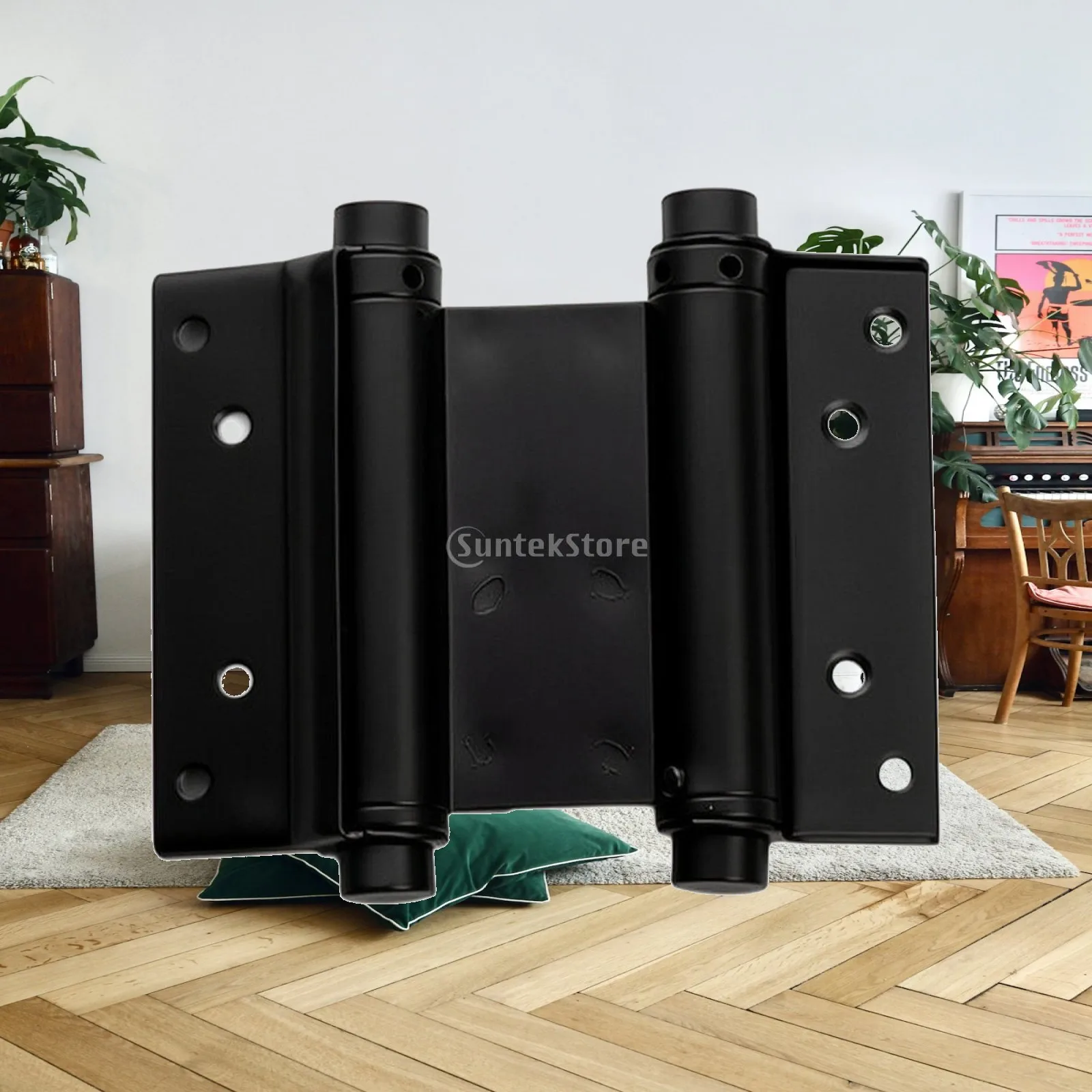 Spring Hinge Self Closing Door Hinge Adjustable Tension Heavy Duty Steel Fittings for Swing Doors Cabinets Home Hardware