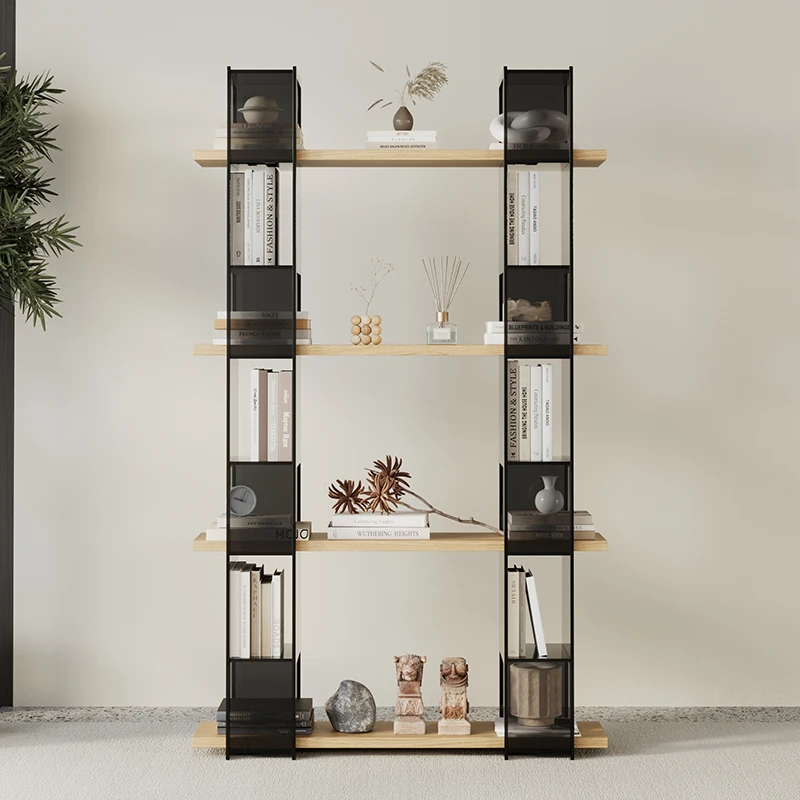 Acrylic floor to living solid wood full wall multi-layer floor storage display cabinet
