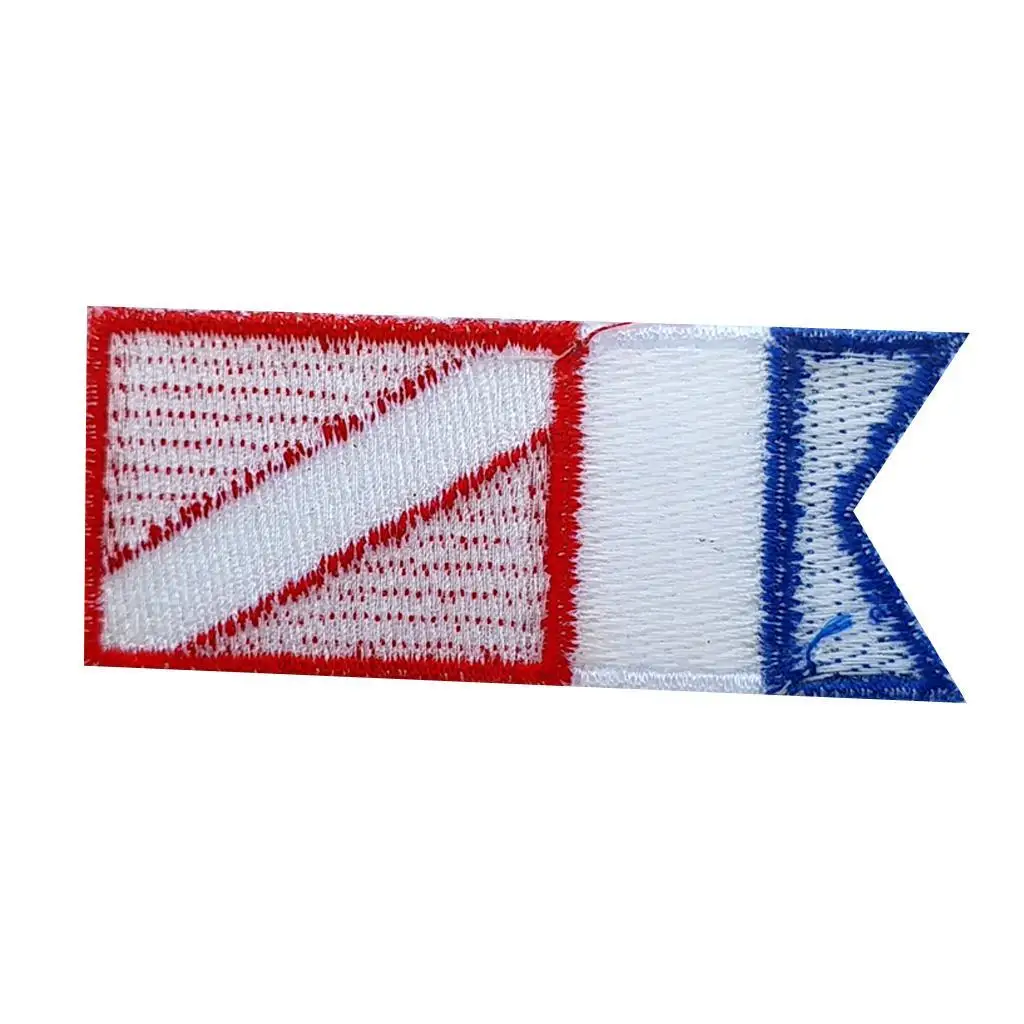 2/3/5 Scuba Diving Alpha Flag Diver Down Flag Patch   Badge Blue White Red