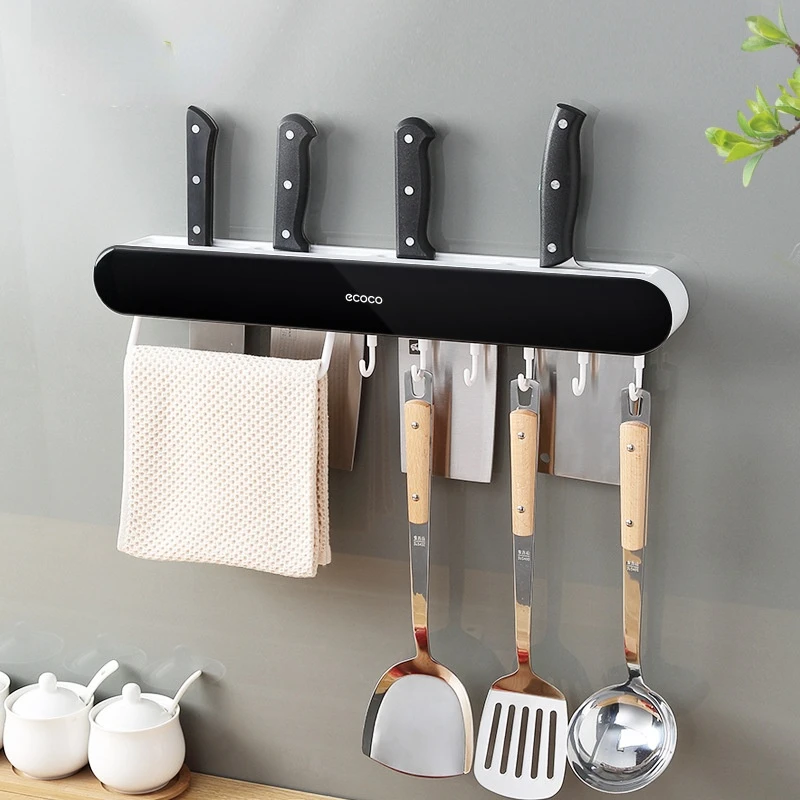 Chopsticks Hole Kitchen Sword Rack Multi-functional Storage Figurine Rack Wall Razor Cylinder Kitchen Storage Rack Hanging Rack