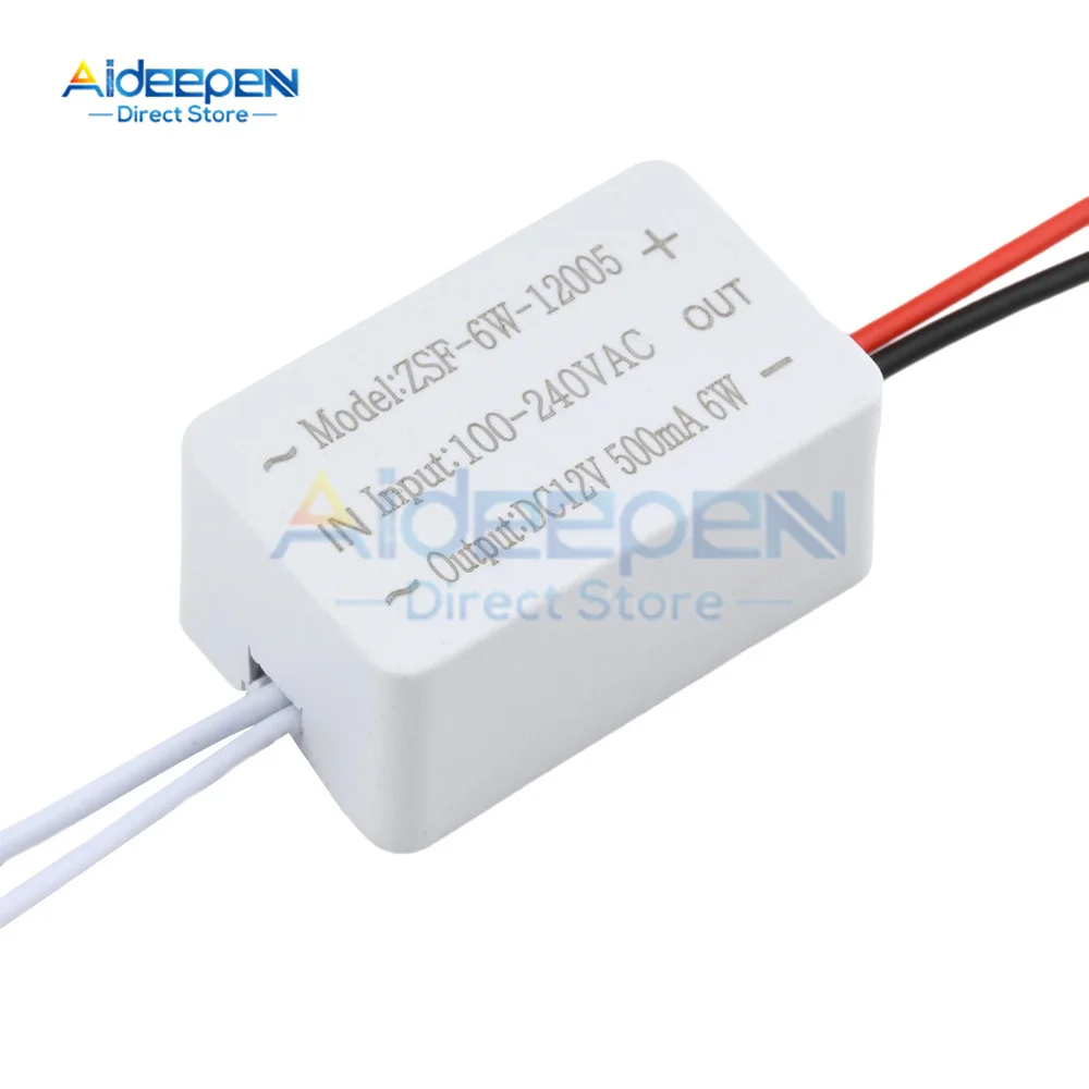 AC100-240V a DC12V 6W 0.5A 12W 1A 18W 1.5A 24W 2A 36W 3A 48W 4A 60W 5A Controlador LED Fuente de alimentación de voltaje constante Transformador LED