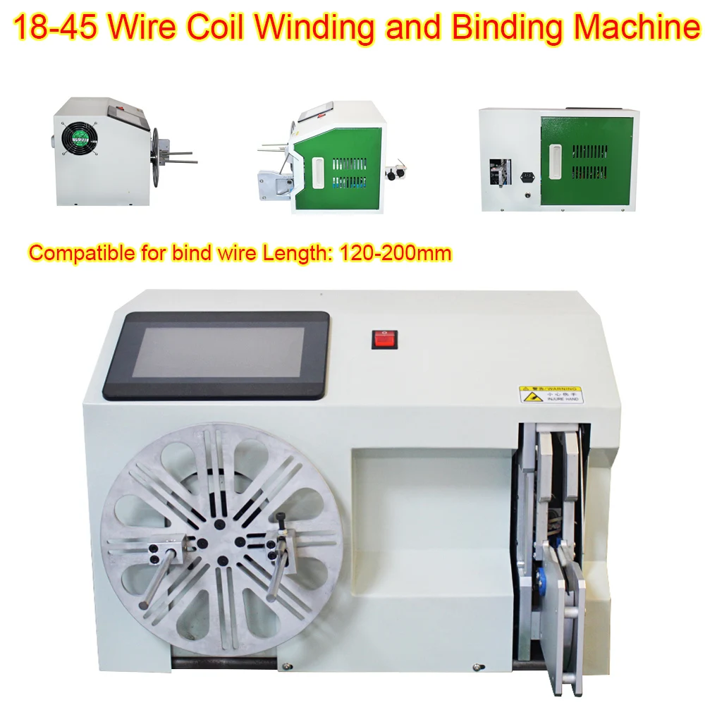 LY 18-45 Wire Coil Winding and Binding Machine Middle Type Touch Screen Control System Semi-Automatic Wire Processing Machine