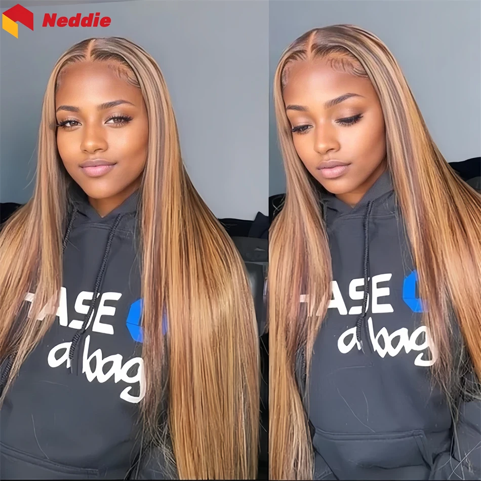 

Highlight 30 32 Inch 200 Density Straight 13x6 Lace Frontal Wig 100% Brazilian Lace Front Human Hair Free Wigs on Clearance Sale