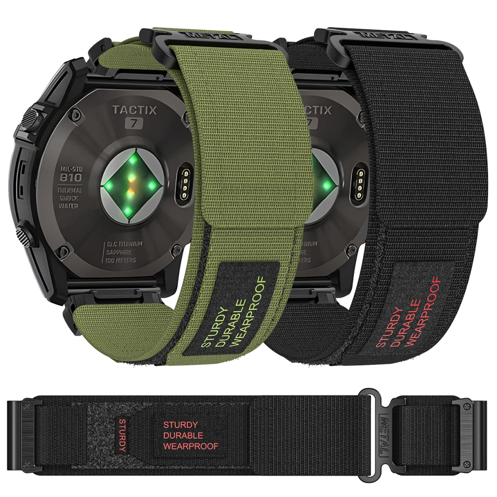 26 مللي متر 22 مللي متر حزام نايلون Quickfit لـ Garmin Tactix 8 7 Pro AMOLED Delta سوار معصم رياضي Fenix 8/Enduro 3/Instinct 3 2X شريط شمسي