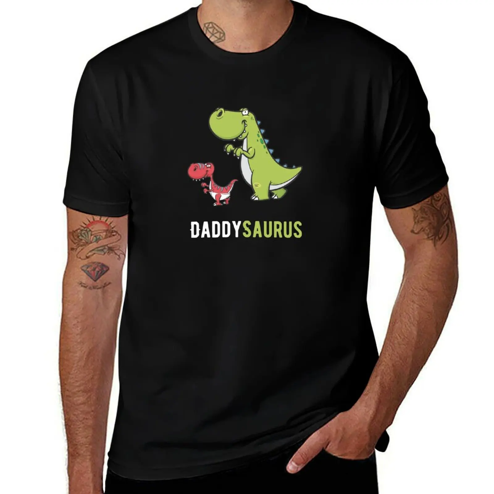 Футболка Daddysaurus T-Rex Dinosaur Papasaurus Dino New Dad, мягкая базовая хлопковая футболка с короткими рукавами