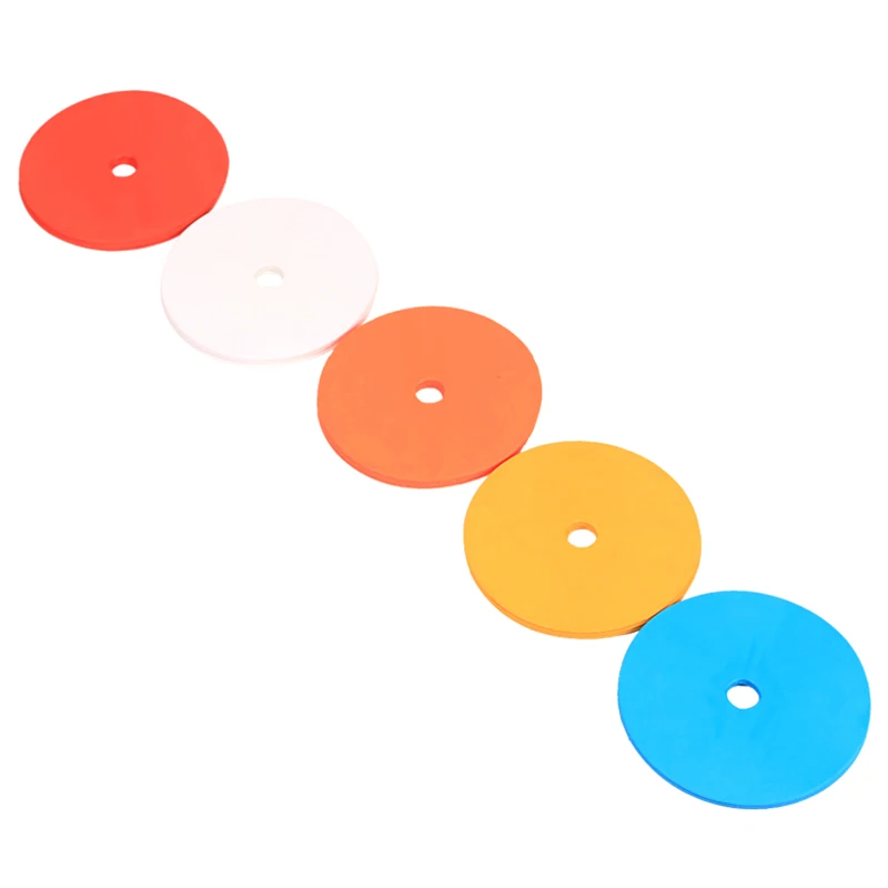 10 قطعة كرة القدم المخاريط المسطحة علامة القرص مع ثقوب Landmark وسادة كرة القدم كرة السلة التدريب الإيدز معدات التدريب الرياضية #5