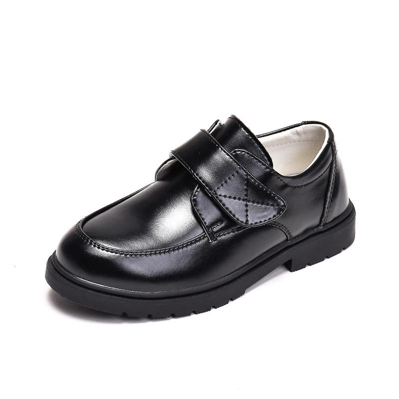 Children's Black Lether Shoes for Ages 3-15, Anti-Slip Breathable Soft Sole, Perfect for School, Outdoor Daily, Weddings.