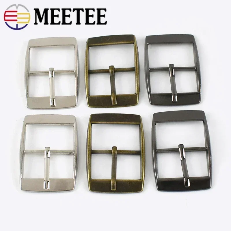 5/10Pcs Meetee 15-30mm Metal Belt Pin Buckles For Backpack Strap Clip Hook Webbing Adjust Clasp DIY Leather Craft Accessories