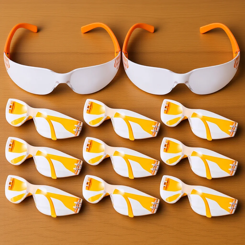 

12Pcs Safe Goggles Impact Resistant Protective Eyewear Lightweight Scratch Proof Eye Protection Game Accessories