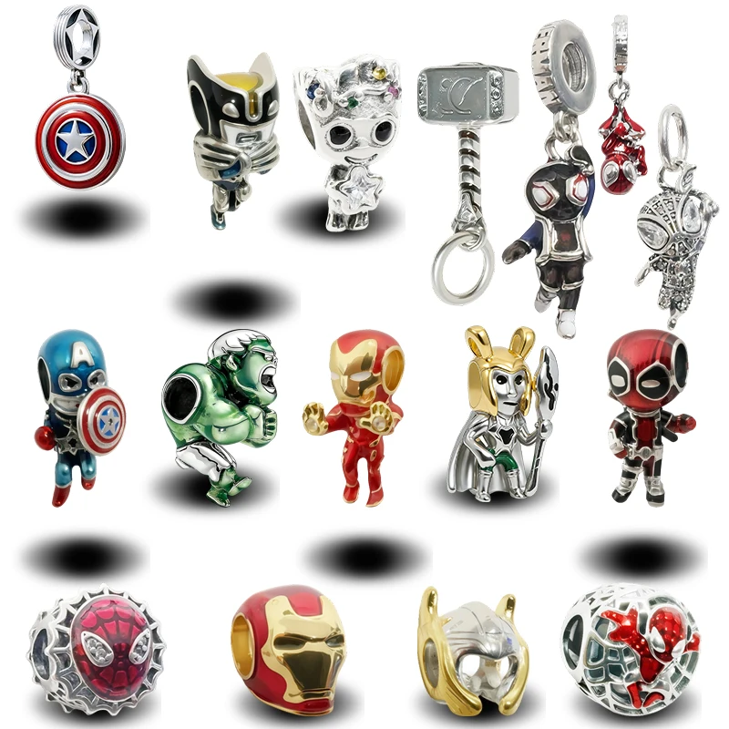 

New Charm Beads Marvel Loki Charm Necklace Pendants Marvel's Spider-Man Charm,Fit Original Bracelet Jewelry Fashion Jewelry Gift