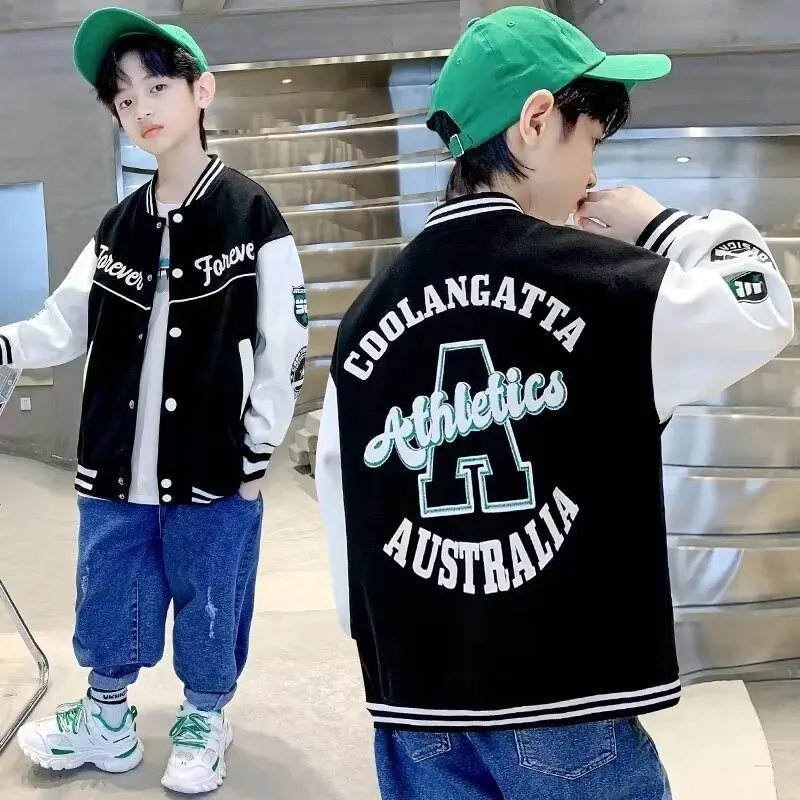 Children\'s Clothing Boys\' Autumn Baseball Jacket New Boy Trend Big Boy Autumn Children\'s Spring And Autumn Styles