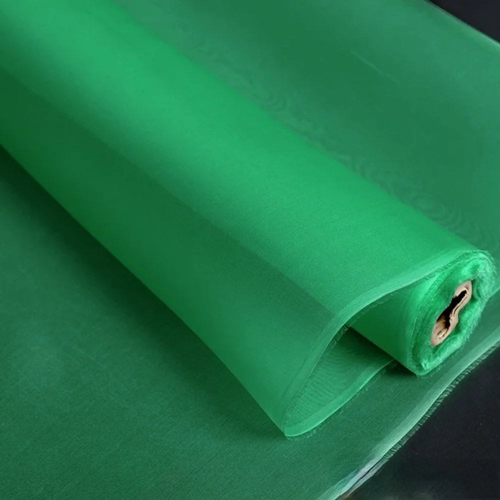 

Ткань из чистого шелка из органзы, брендовая модная дизайнерская весна-лето, тонкая ткань для классической рубашки на метр, материал для шитья своими руками