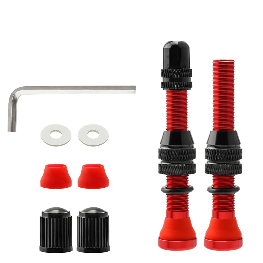 

1Set Tubeless Bike Stem Aluminum Alloy Lightweight Strong Durable Tire Valve Repair Tool Tubeless Stem Tire Valves