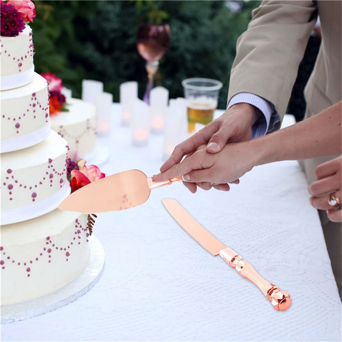 Stainless Steel Wedding Cake Knife Household Cake Dessert Shovel Birthday Party Baking Tool Pizza Cheese Divider