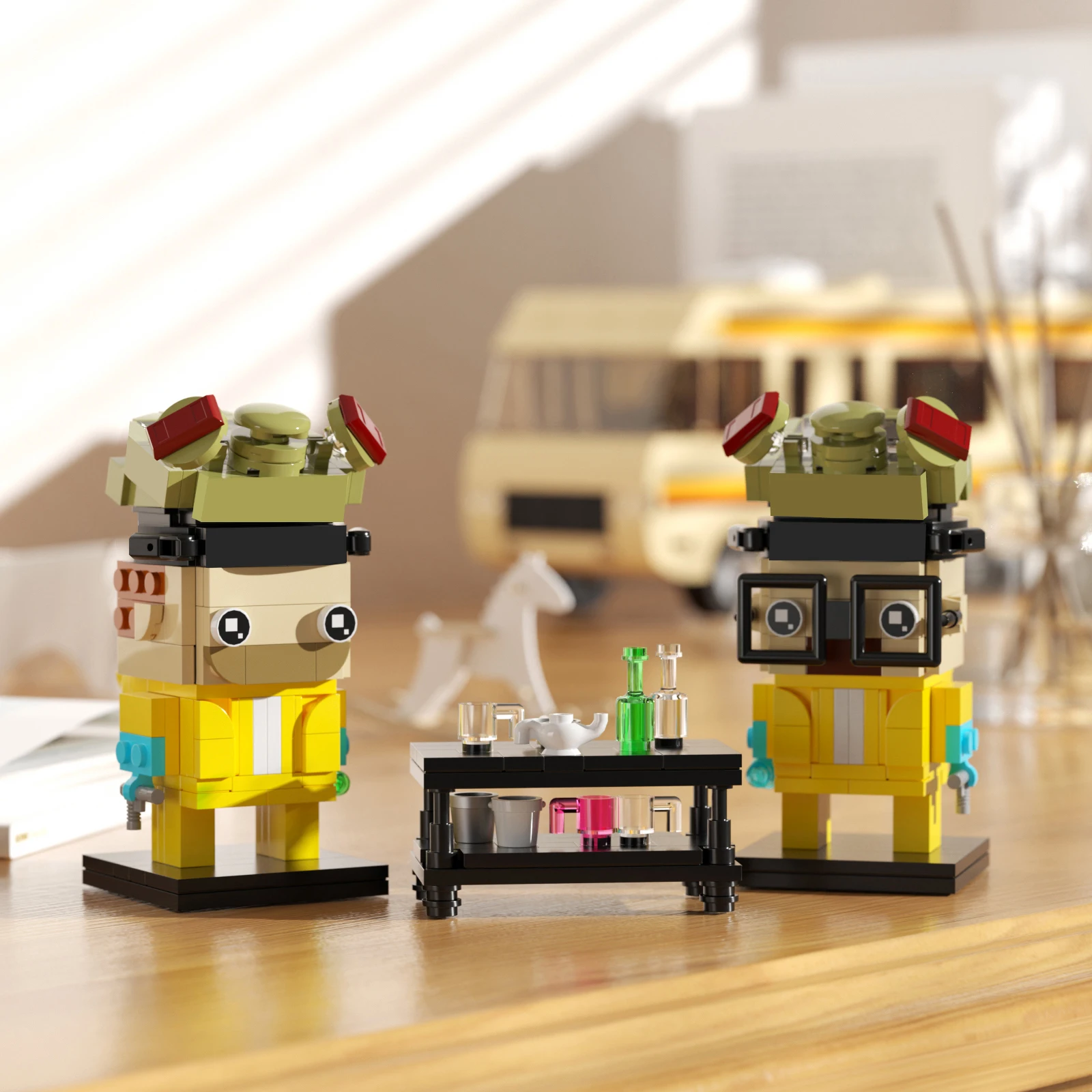 Breaking Bad White And Pink Characters Model 2-in-1 Movie Protagonist Building Blocks Toys With Color Box And Paper Manual