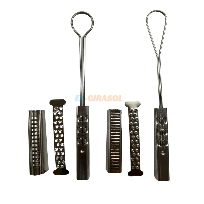 10pcs Stainless Steel S-shaped Fixed Parts Cable Pull Fiber Optic Pay Off Clamp Communication Equipment FTTH