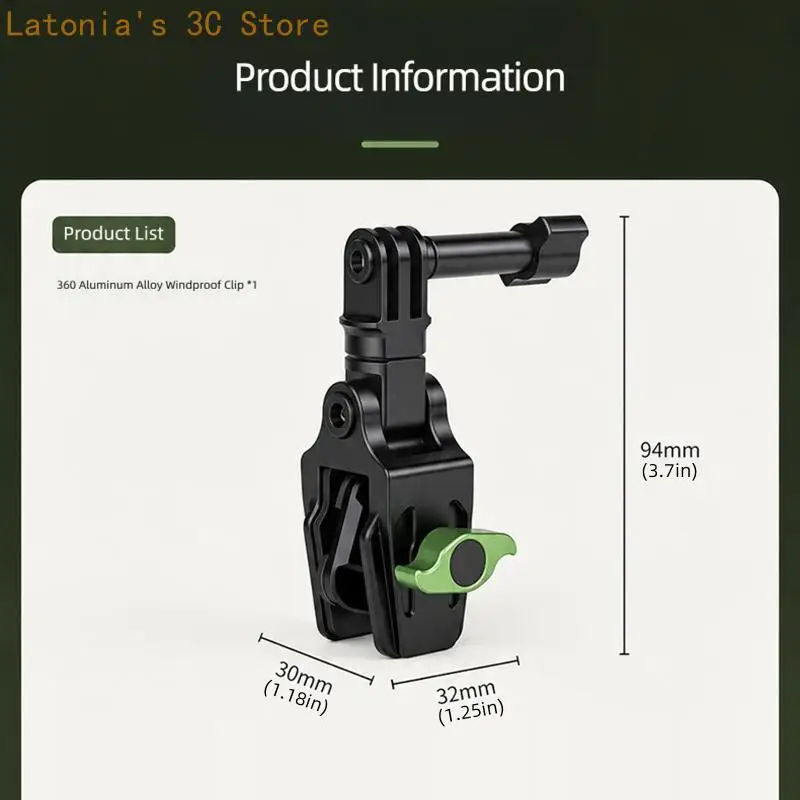 2-Prong-Kamerahalterung für Action6/5Pro für 1–8 mm Klemmung an Windschutzscheibenkanten, verstellbare Kamerahalterungen aus – Detail 6