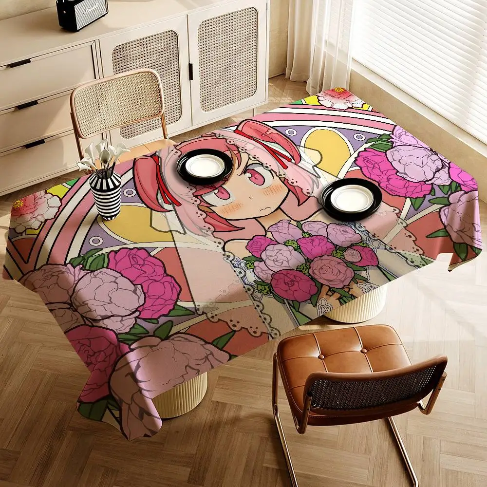 D-Doki Doki L-Literature Club Game Rectangular Tablecloths Washable Wedding Party Kitchen Dining Living Room Decoration Table