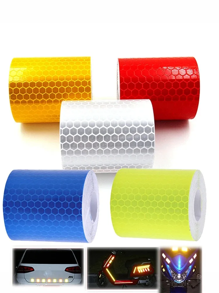 

3M/1M Car Reflective Tape Auto Safety Warning Sticker Reflector Protective Tape Strip Film for Trucks Auto Motorcycle Stickers