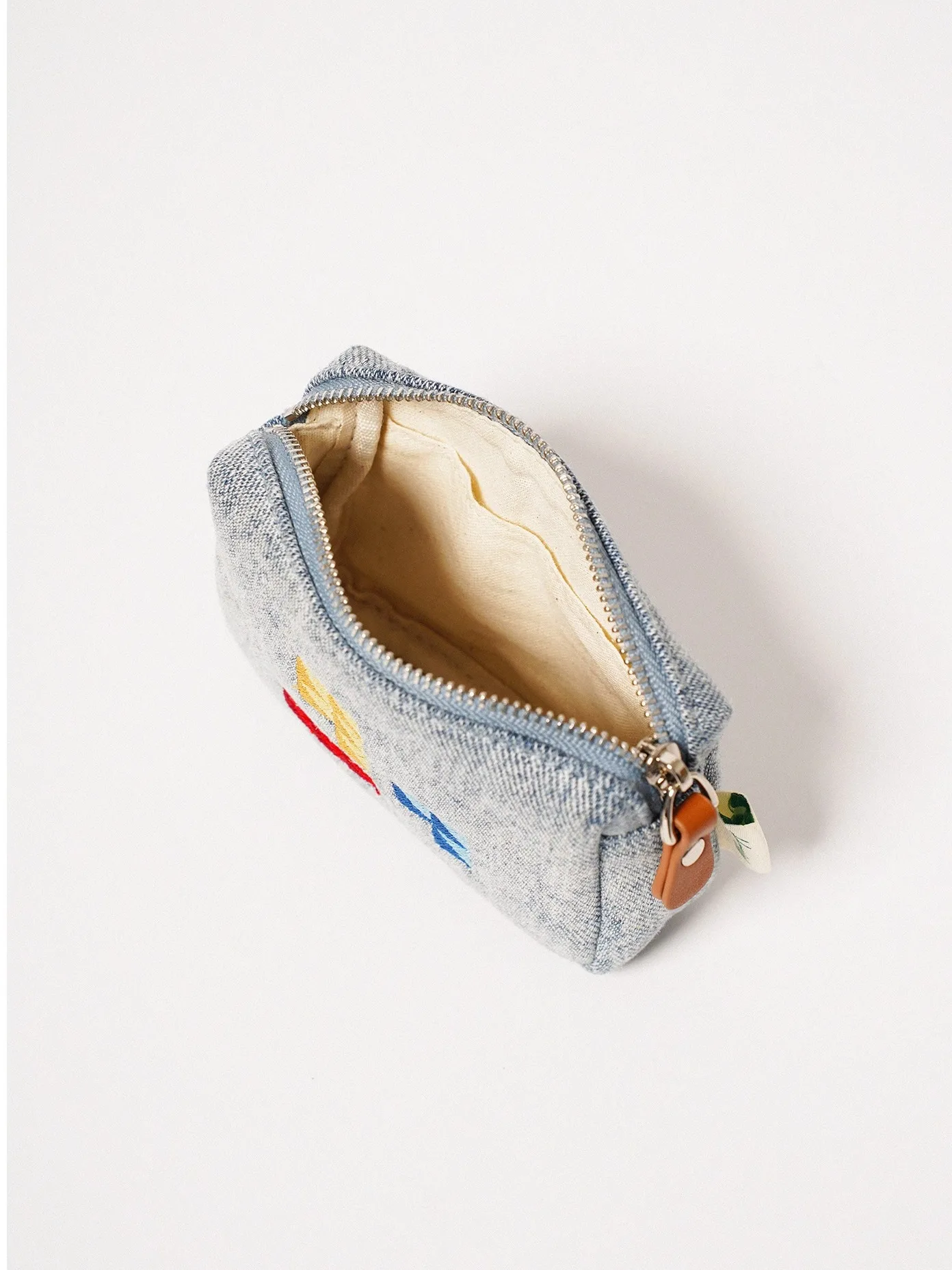 Momogigi Large Capacity Denim  - Embroidery Wallet 评论和价格