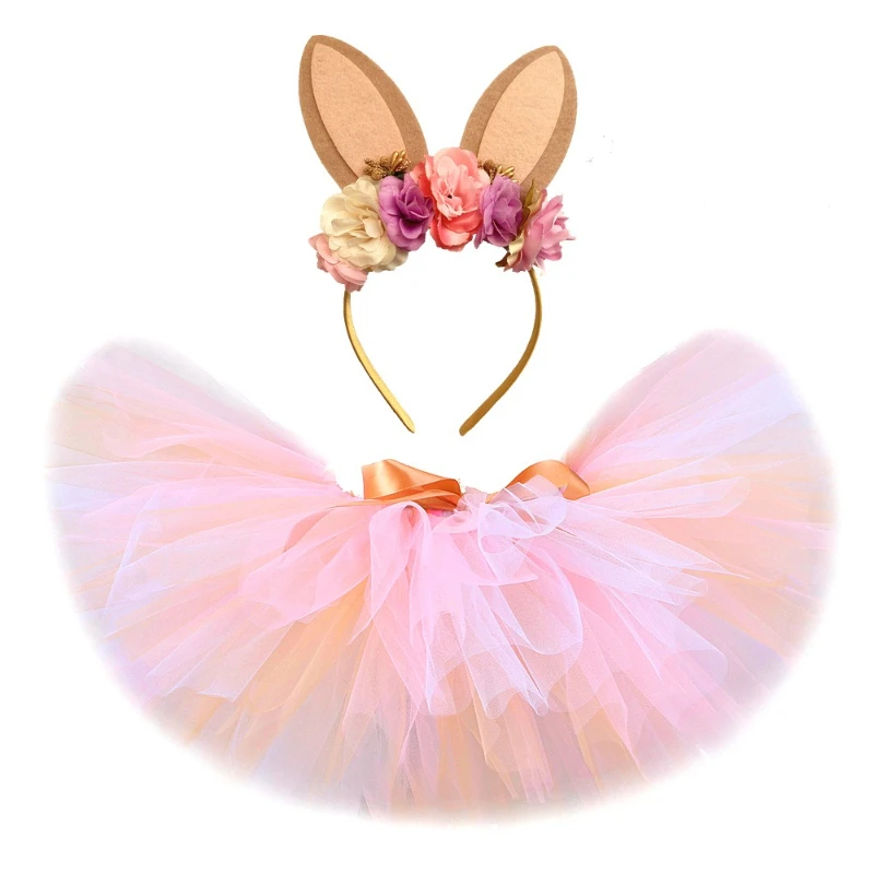 

Tutu Skirt Toddler Baby Girls Easter Bunny Costume Kids Tutus Halloween Rabbit Dress Up Outfit Fluffy Girls Mini Tulle Skirts