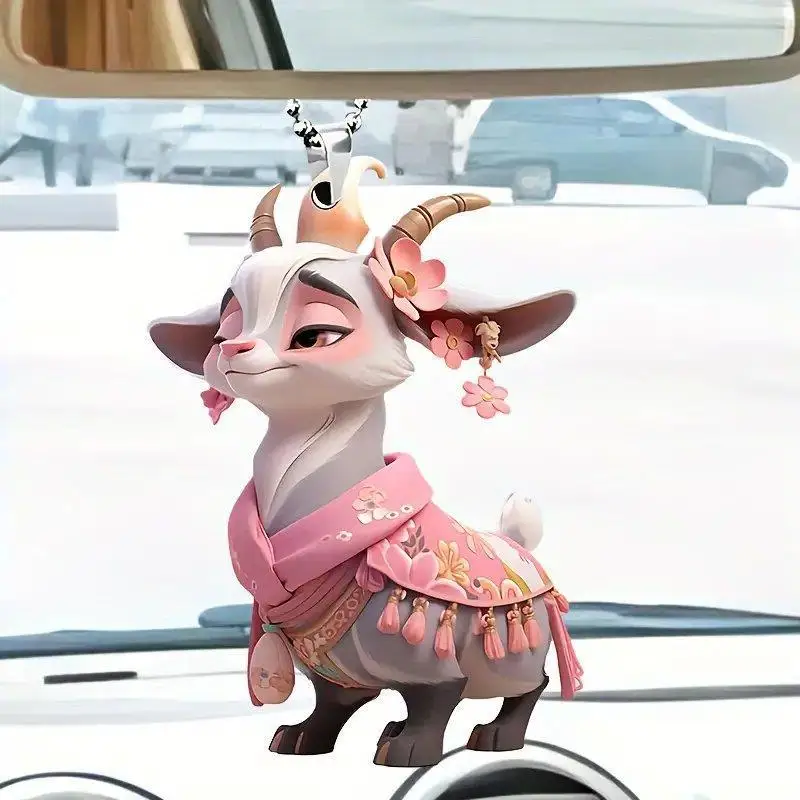 goat keychain Key Ring Cute Animals Key Chains For Women Friends Gifts Car Bag Charms Fashion Jewelry