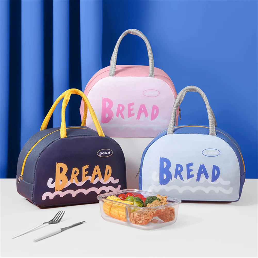 Bolsas de almuerzo con estampado de alfabeto para niños y niñas, bolsa de almacenamiento de alimentos, viaje, escuela, trabajo, Tote Bento Pounch, nuevo