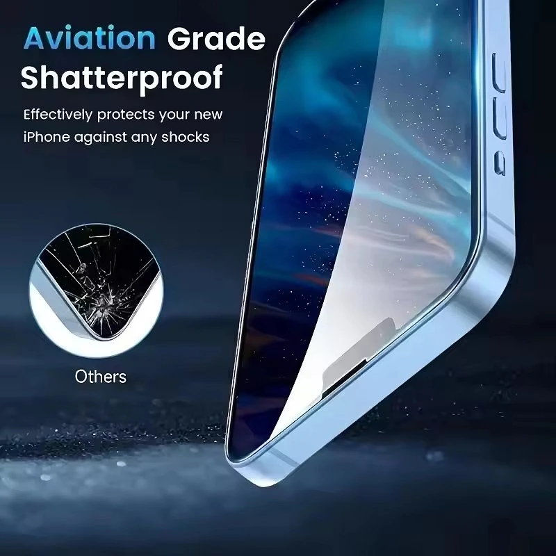 5Pcs Tempered Glass For iPhone 15 14 13 12 11 16 Pro Max Mini Plus Screen Protector For iPhone 17 PRO XR X XS Protective Glass