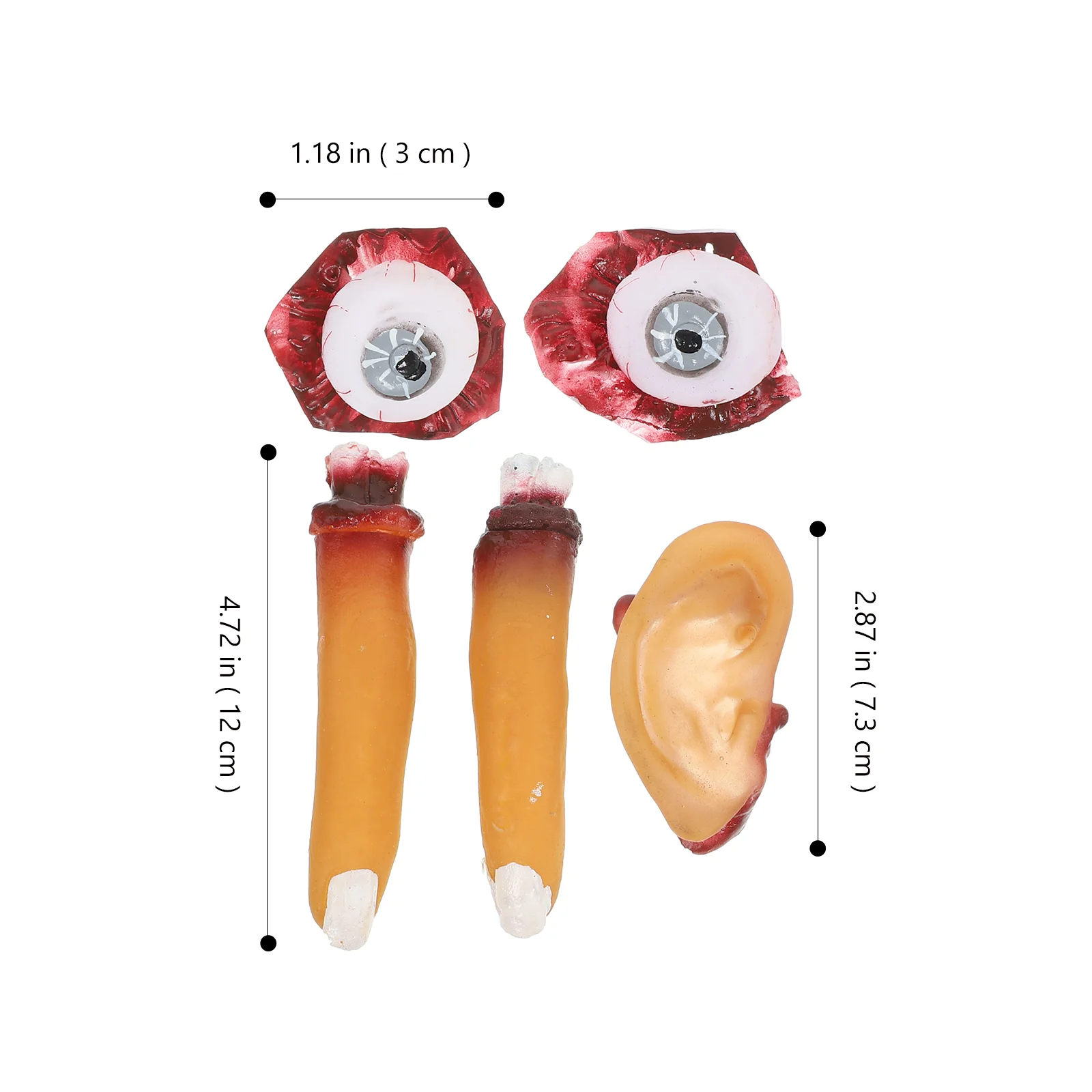Krwawe gałki oczne na Halloween Organ Rekwizyty Wystrój Zabawna symulacja palca ciała