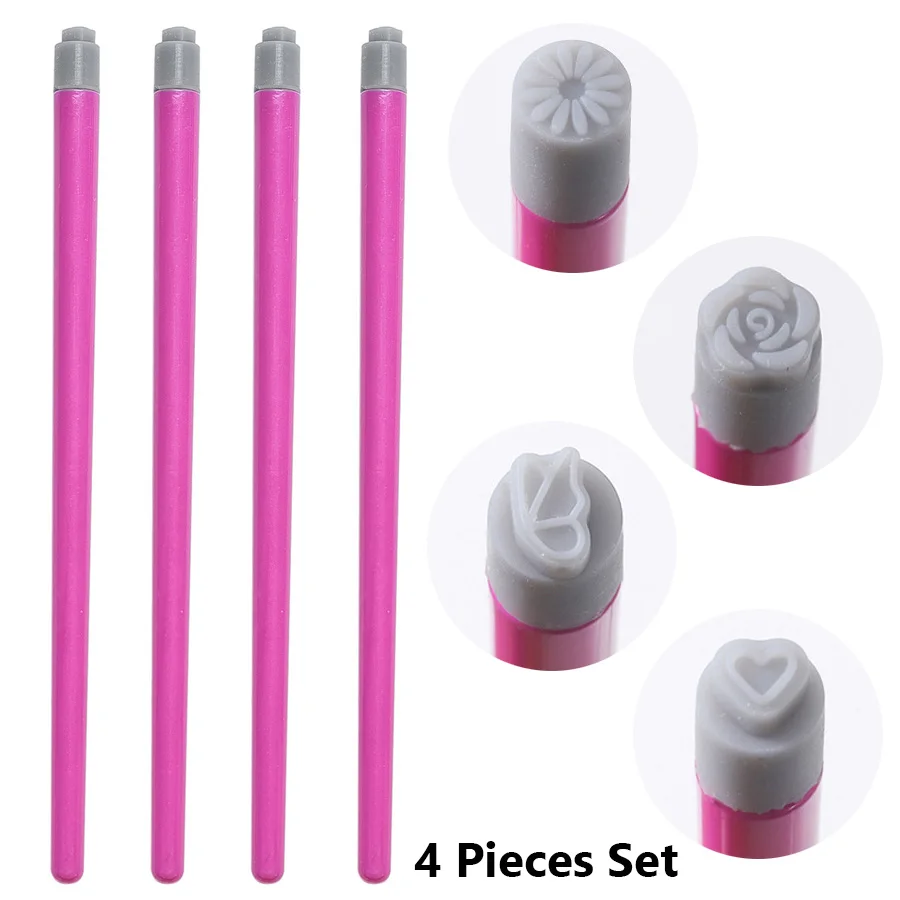 4-teiliges/6-teiliges Nail-Art-Stempelstift-Set, einfache DIY-Nagelprägung, Stempel mit floralen Schmetterlingsdesigns und Mustern – Detail 8