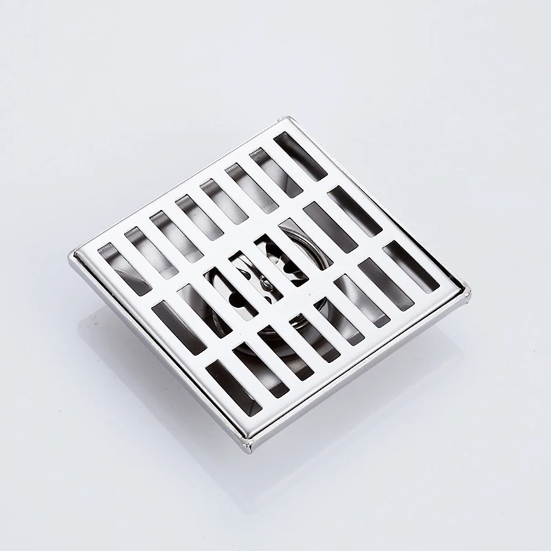 10CM Square Net Design Floor Waste Grates Bathroom Shower Drain Floor Drain Waste Drain Strainer Cover 304 Stainless Steel