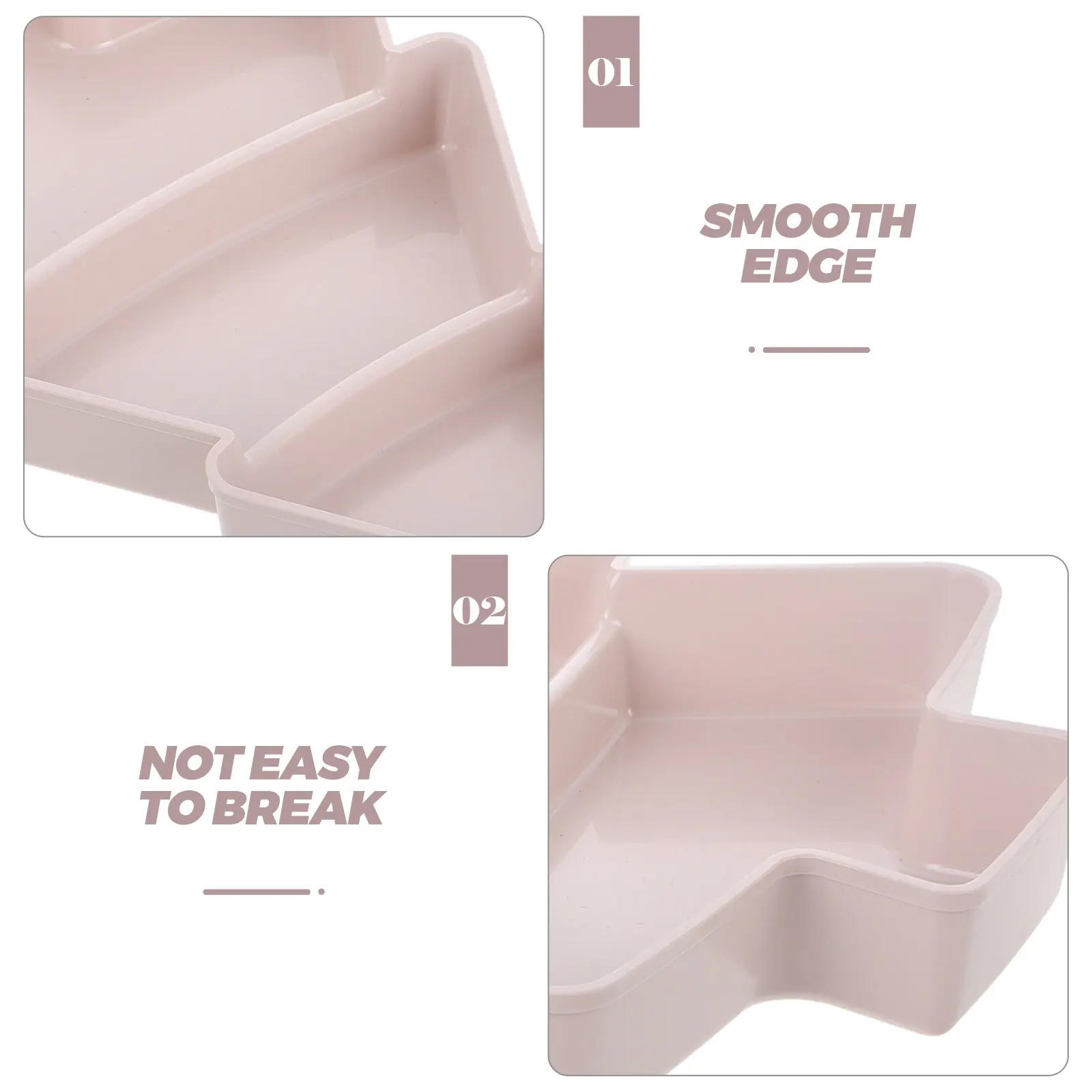 Christmas Tree Fruit Plate Light Pink 3 Sections Household Plastic Snacks Nuts Tray Christmas Table Party Dish