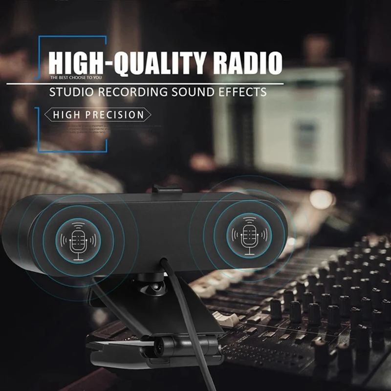 8802-2K Beauty Auto Focus HD Network USB Live Computer Camera Multi-Function Portable Practical Convenient Black