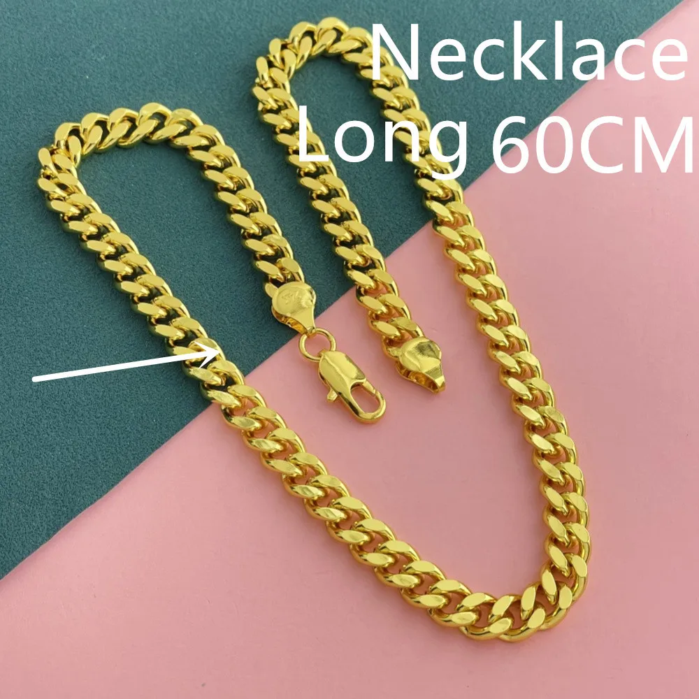 

Andara 925 Sterling Silver 18K Gold Plated 8MM Cuban Necklace Men's Jewelry 18-24 Inch