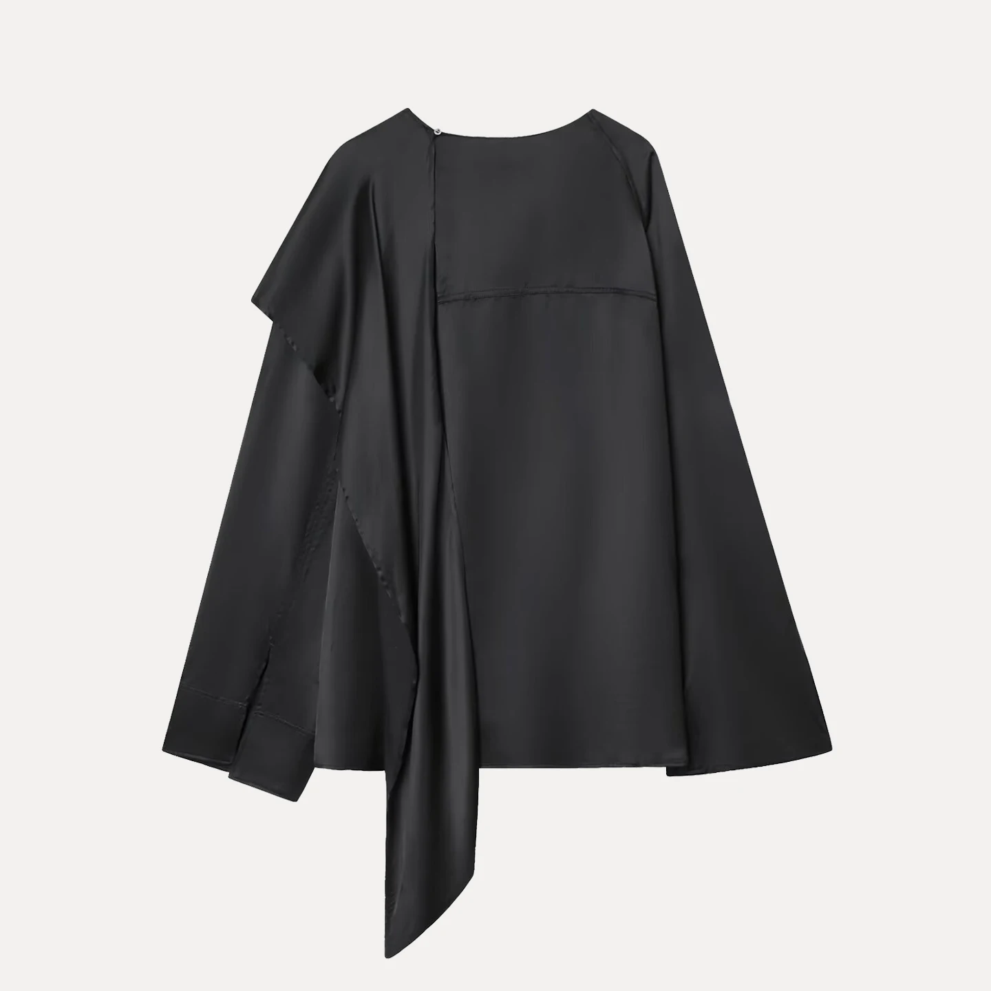 Z المرأة Faion irt التفاف لون نقي متعدد الاستخدامات تصميم بسيط طويل Sve جولة Ne ملابس يومية ربيع الخريف 2025